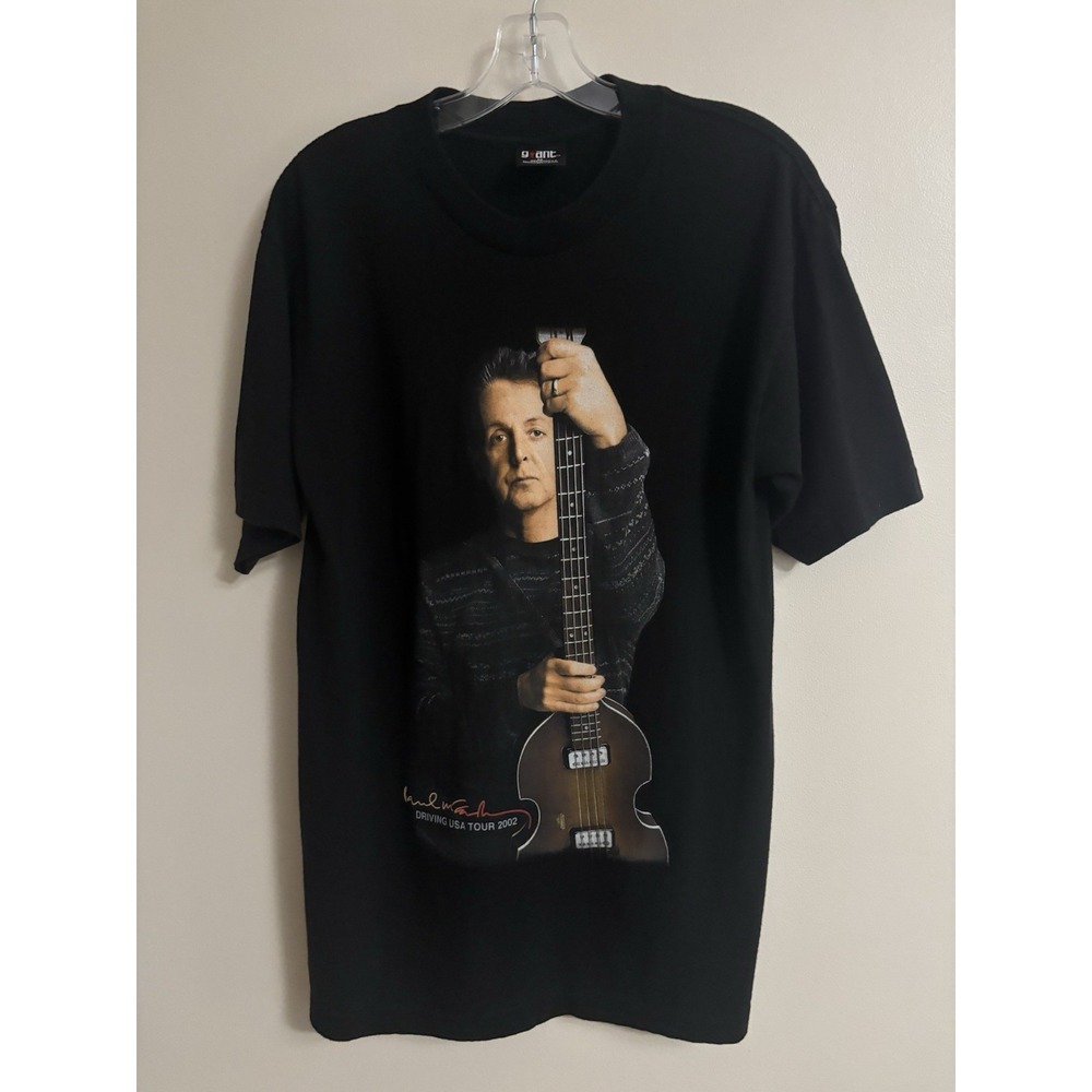 Paul McCartney Driving USA Tour 2002 Concert T Shirt Medium Vintage Giant Music